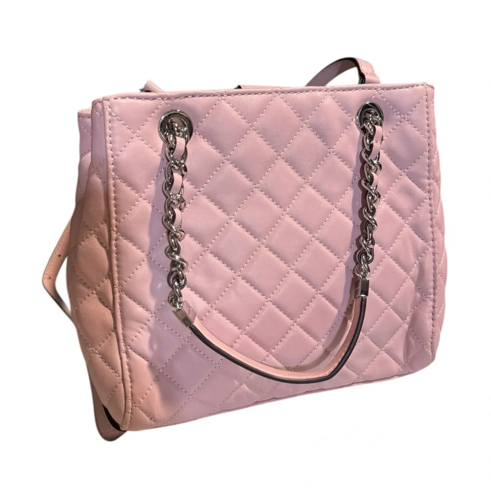 Michael Kors 30H5GAHT1L Susannah Quilted Blossom Leather Small Tote Women's Bag